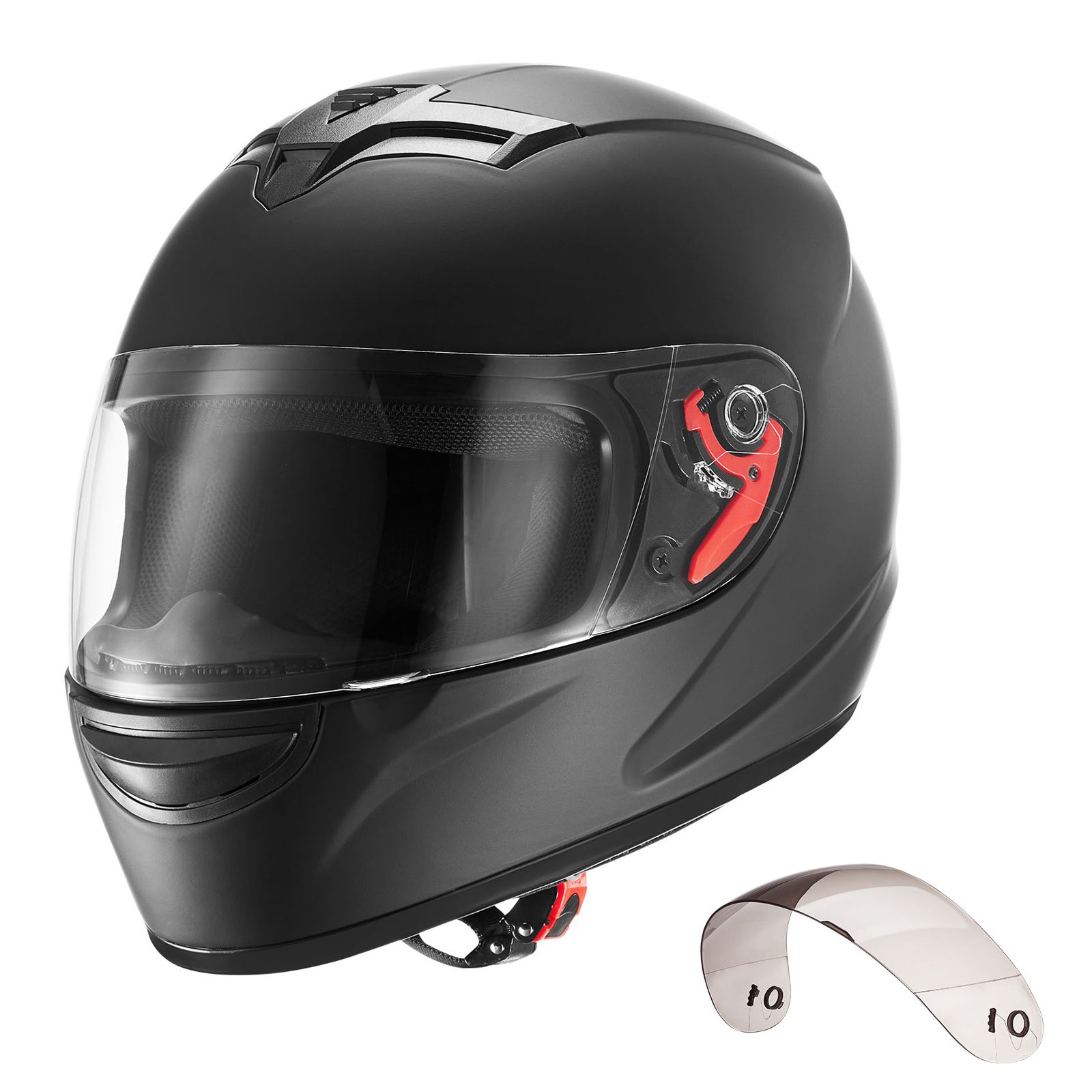 Dual Visor Motorcycle Racing Helmet - Casco de Motocicleta Integral para Adultos,