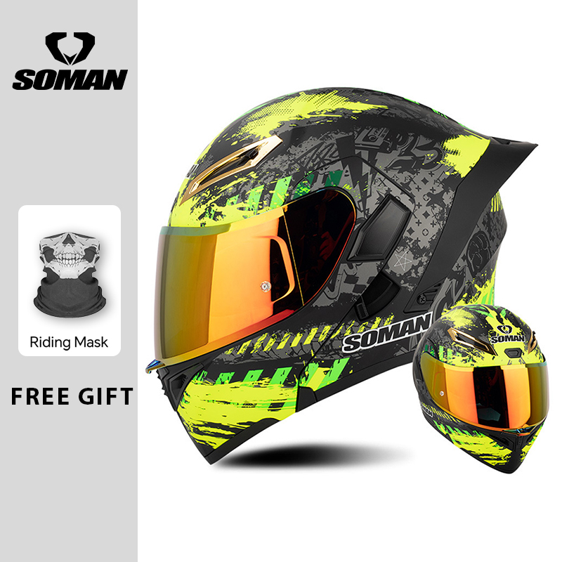 Modular Flip Up Motorcycle Helmet Dot Approved - Casco de motocicleta Para hombre, casco