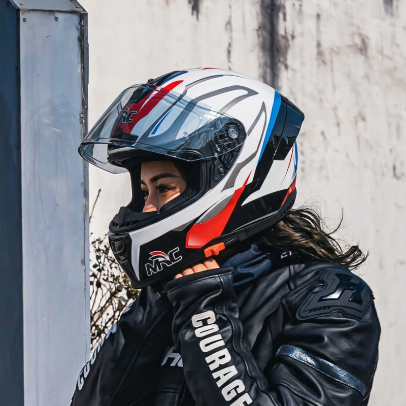 Dual Visor Motorcycle Racing Helmet - Casco de Motocicleta Integral Modular Abatible