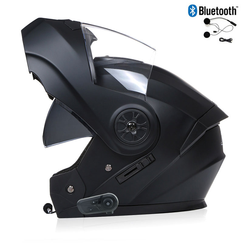 Full Face Motorcycle Helmet With Bluetooth - Cascos De motocicleta Bluetooth para hombre