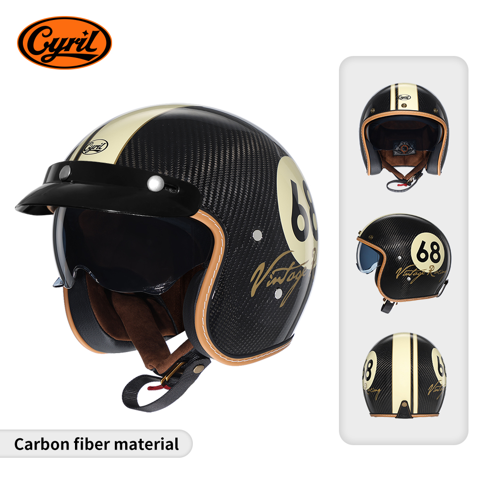 Carbon Fiber Lightweight Motorcycle Helmet - Cascos de Motocicleta Ligeros de Fibra