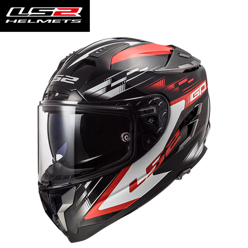 Dual Visor Motorcycle Racing Helmet - Casco Integral LS2 Challenger FF327 FF800