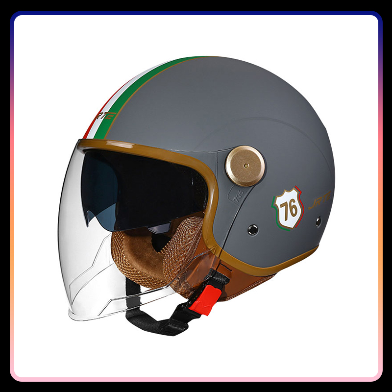 Vintage Open Face Retro Helmet - Cascos semiabiertos Retro aprobados por DOT,