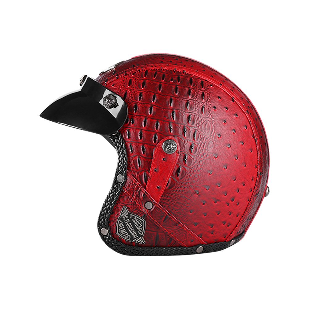 Vintage Open Face Retro Helmet - DOT 3/4 cascos De motocicleta De