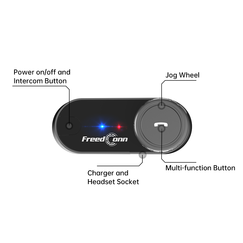 Motorcycle Helmets - FreedConn T-COM V6 - Auriculares Intercomunicadores
