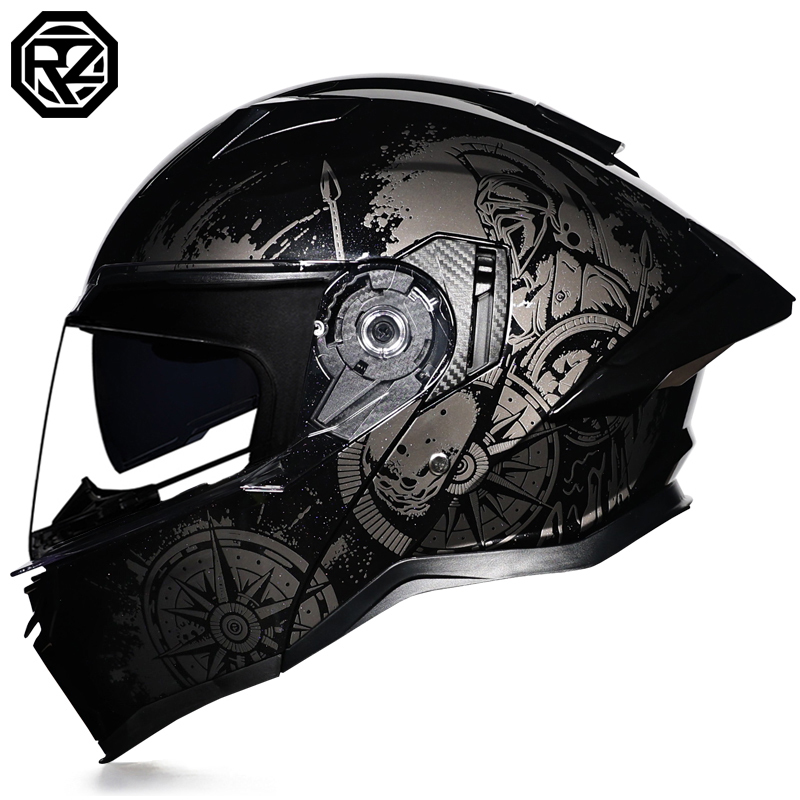Modular Flip Up Motorcycle Helmet Dot Approved - Casco de Motocicleta Modular Abatible ORZ-997