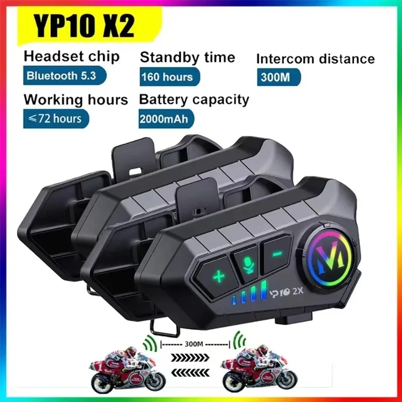 Universal Motorcycle Helmet Intercom Headset - Intercomunicador inalámbrico Y10 para casco de