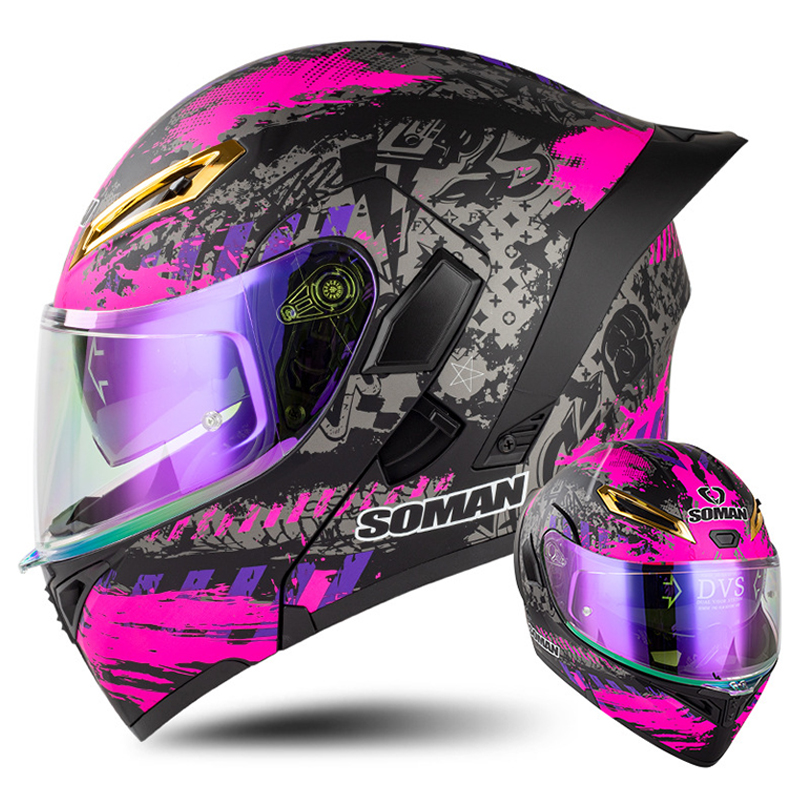 Modular Flip Up Motorcycle Helmet Dot Approved - Casco de motocicleta para hombre, protector
