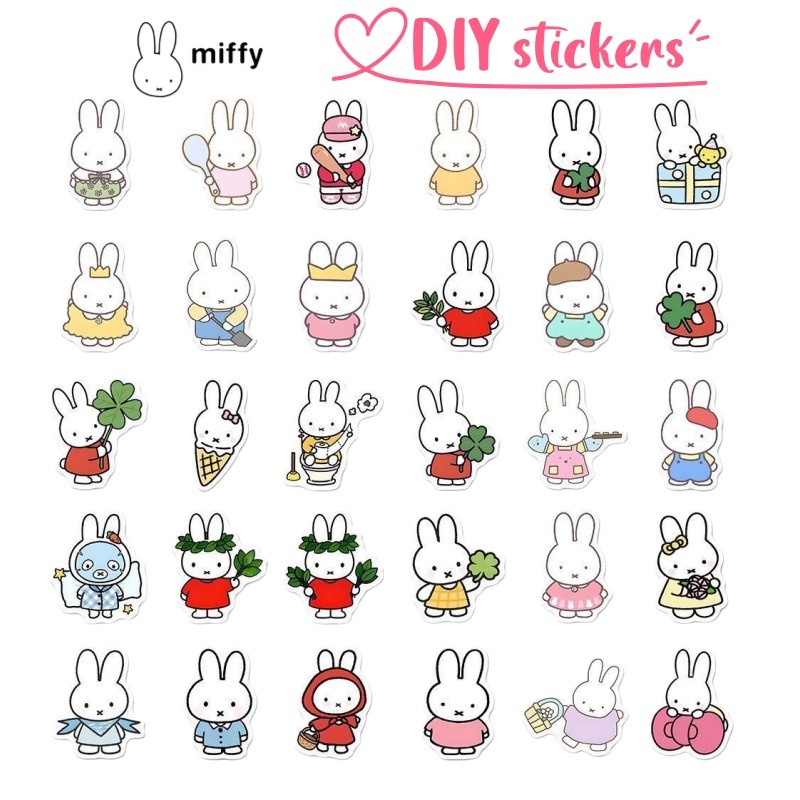 Atv Parts - Pegatinas Miffy de Alta Calidad, Creativas,