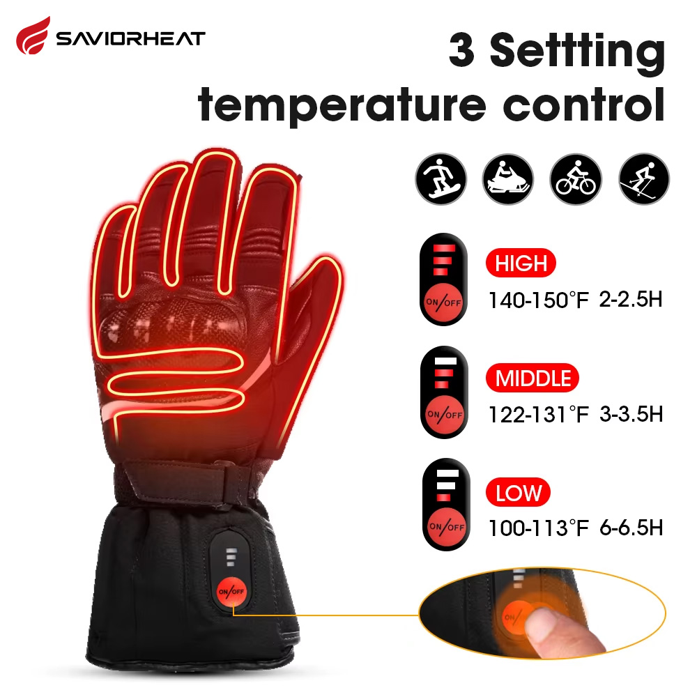 Riding Gear - Savior Heat 100% Guantes impermeables para