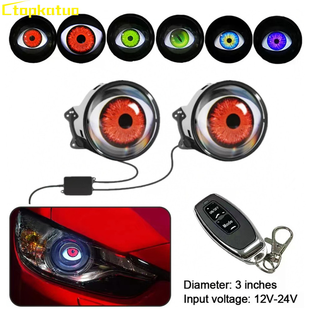 Universal Motorcycle Led Headlight Projector - Luces LED de ojo con Control