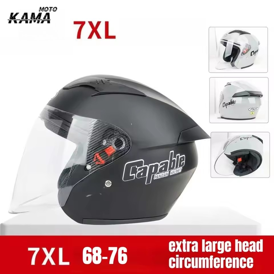 Dual Visor Motorcycle Racing Helmet - Casco de motocicleta grande para hombre,