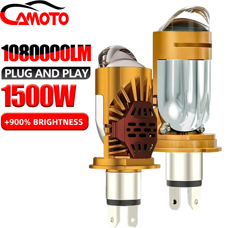 Universal Motorcycle Led Headlight Projector - CAMOTO Bi LED Lente Proyector H4