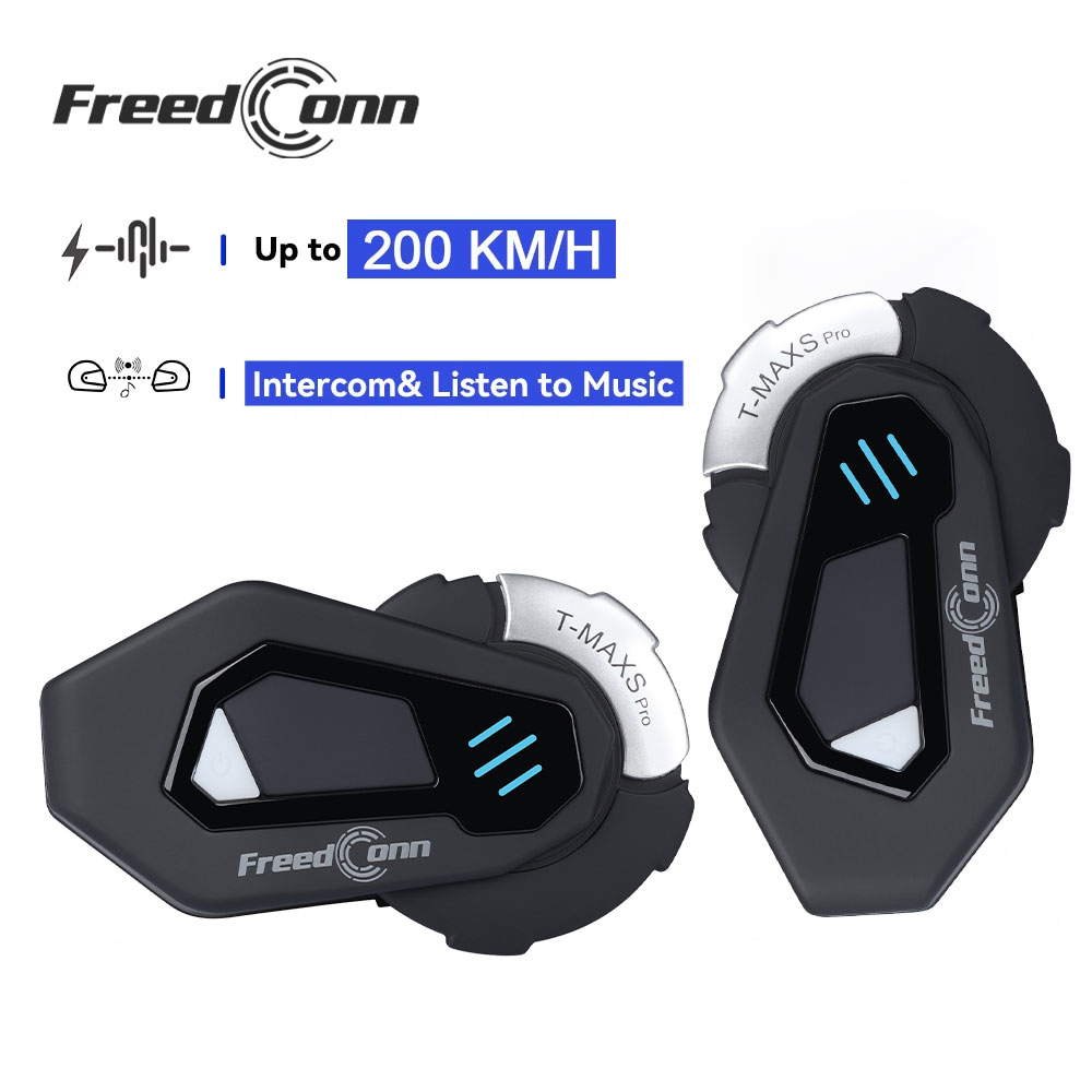 Universal Motorcycle Helmet Intercom Headset - Intercomunicador para Motocicleta FreedConn T MAX