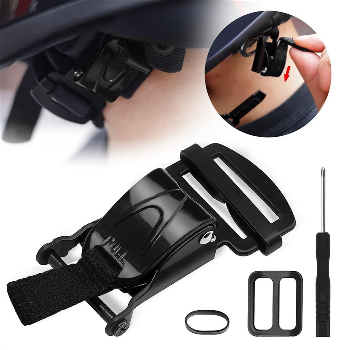 Quick Release Buckle Motorcycle Helmet - Kit de repuesto de hebilla de