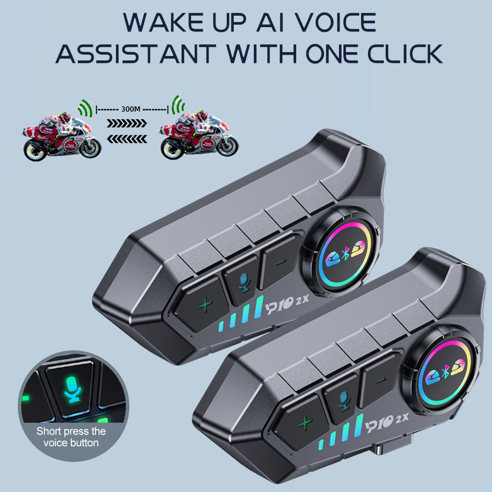 Universal Motorcycle Helmet Intercom Headset - Y10 2x Intercomunicador de motocicleta auriculares