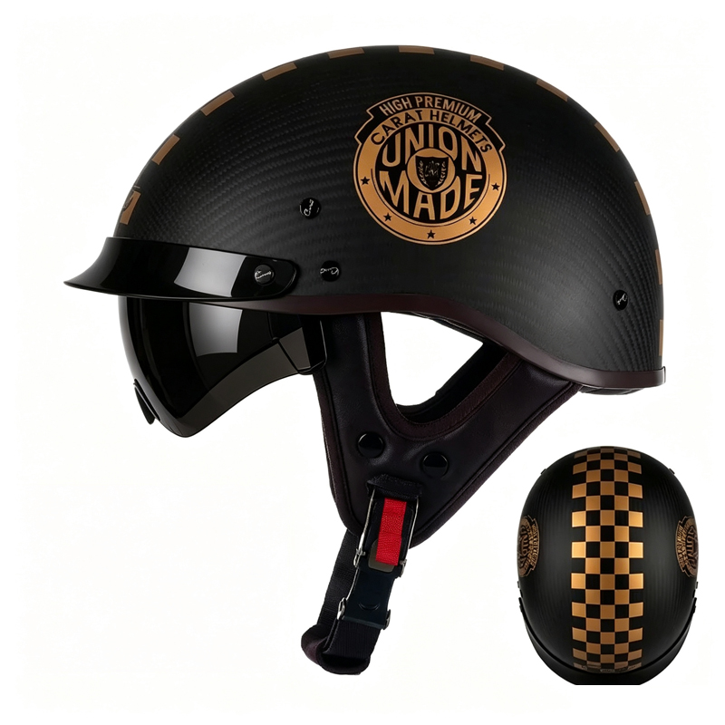 Carbon Fiber Lightweight Motorcycle Helmet - Casco de motocicleta de fibra de
