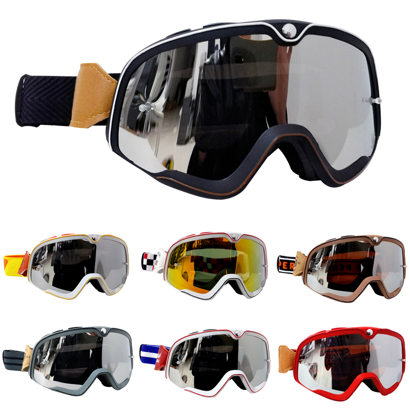 Off Road Motocross Helmet Goggles Set - Gafas de Motocross Retro MX todoterreno,