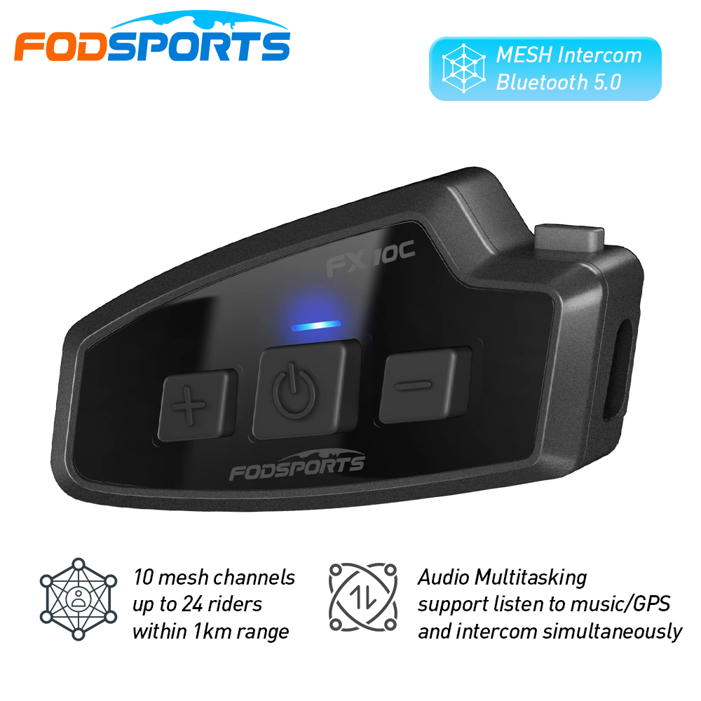 Universal Motorcycle Helmet Intercom Headset - Fodsports FX 10C motocicleta malla intercomunicador