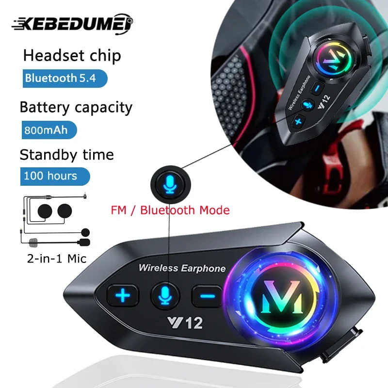 Full Face Motorcycle Helmet With Bluetooth - Auriculares Bluetooth para casco de motocicleta